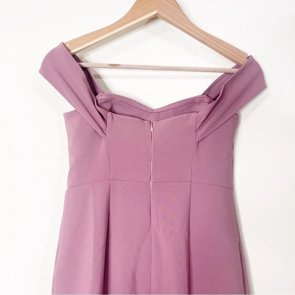 Likely Pink Mauve Off Shoulder Mermaid Bartolli Gown Dress in Nostalgia Rose - Picture 6 of 9